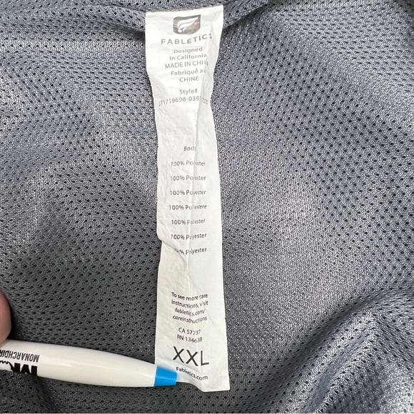 Fabletics Danielle Gray Heather Hot Pink Women’s Windbreaker Jacket Size XXL - Picture 9 of 9